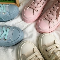  [買二送一] 療育單色高筒帆布平底休閒鞋 35 - 40